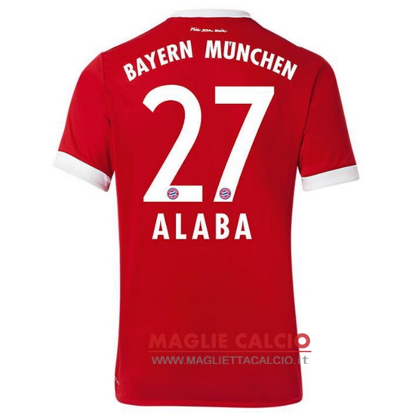 nuova maglietta bayern munich 2017-2018 alaba 27 prima